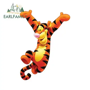 

EARLFAMILY 13cm x 9.3cm for Tigger Winnie The Pooh Fine Decal Vinyl Car Wrap DIY Stickers Suitable for VAN RV SUV Fashion