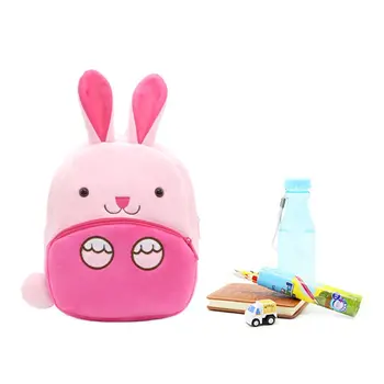 

Lovely Rabbit Toddler Backpack Soft Plush Kids Schoolbag Snack Toy Shoulder Bag