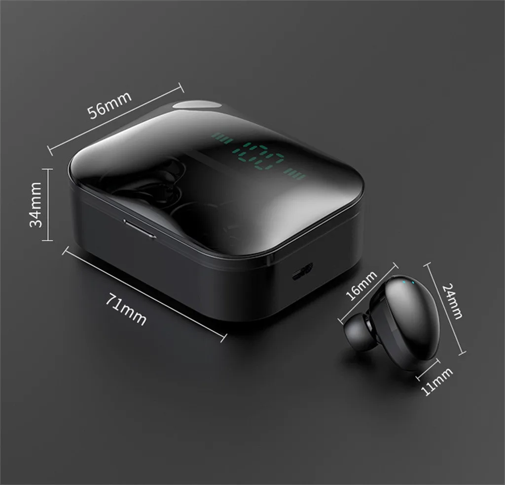 TWS Bluetooth наушники с микрофоном беспроводные Bluetooth наушники водонепроницаемые наушники с шумоподавлением гарнитура чехол для зарядки