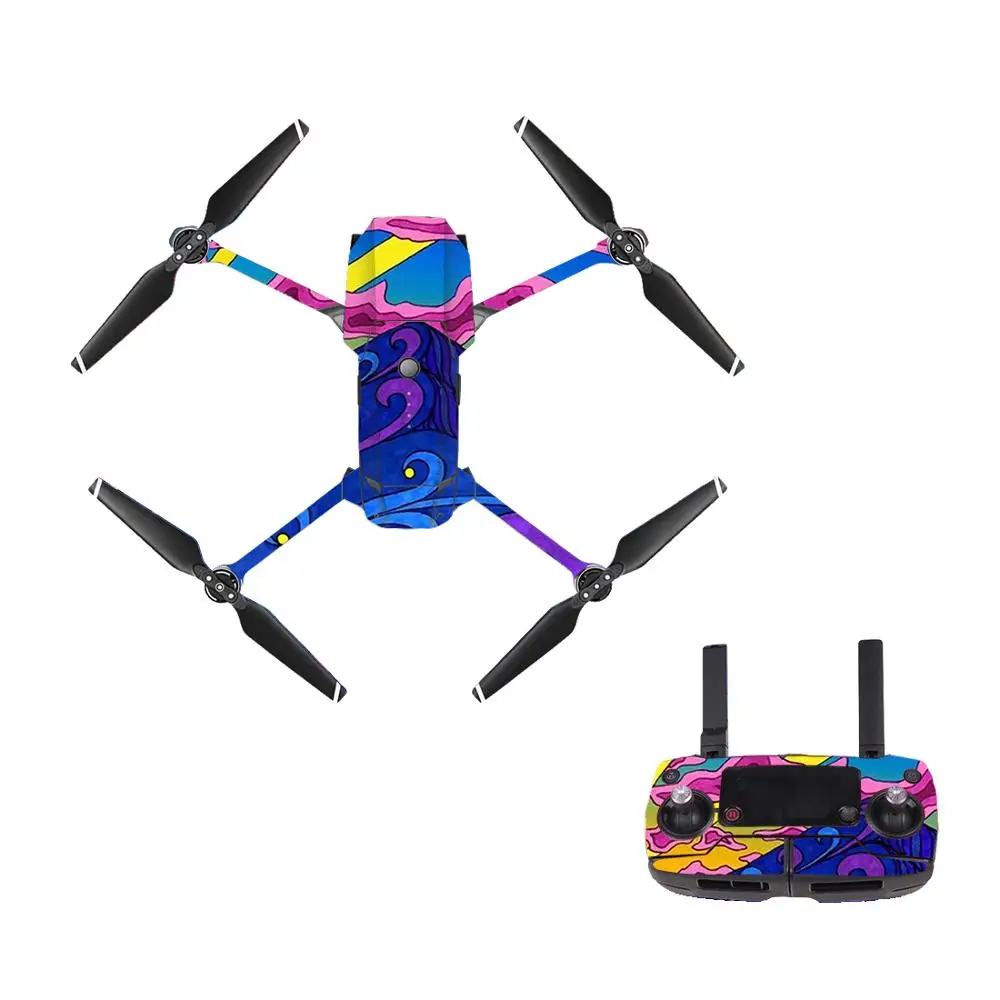 Popular Style 8 Decal Skin Sticker For DJI Mavic Pro Drone + Remote Controller + 3 Batteries Protection Film Cover