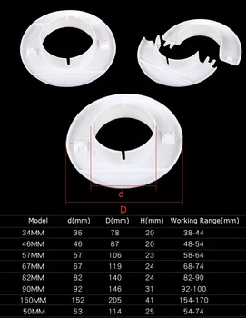 

4Pcs/Lot Detachable Adjustable Plastic Air Conditioning Wall Hole Cover decorative grommet flange White