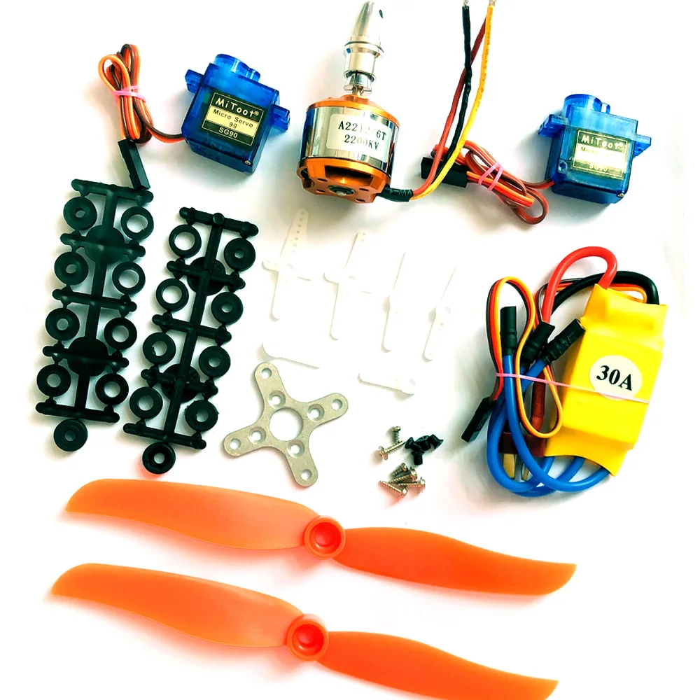 Оригинальный бесщеточный двигатель A2212 2200KV 30A ESC 6035 пропеллеры SG90 9G Micro Servo для