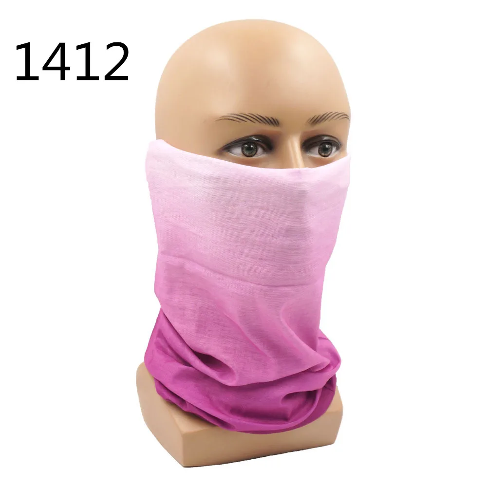 Outdoor Magic Bandana Solid Gradient Color Cycling Sunshade Scarf Polyester Hiking Neck Cover Windproof Headband Multi Use Mask mens designer scarf Scarves