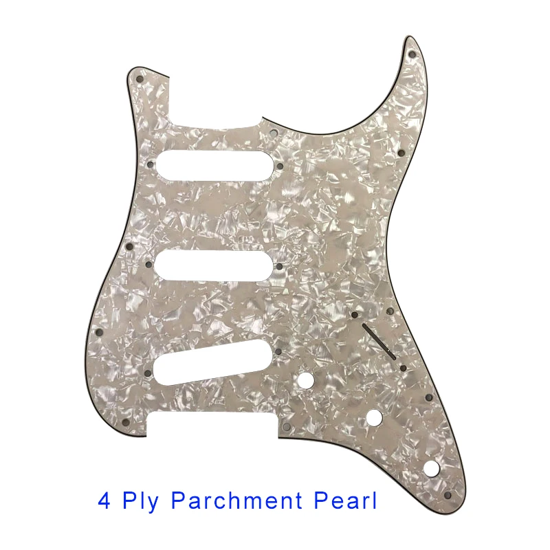 Parchment Pearl Запчасти для гитары Pleroo, накладная черная электрогитара, гитара с тремя установленными сзади американскими винтажными однокатушками '65 - Цвет: Parchment Pearl