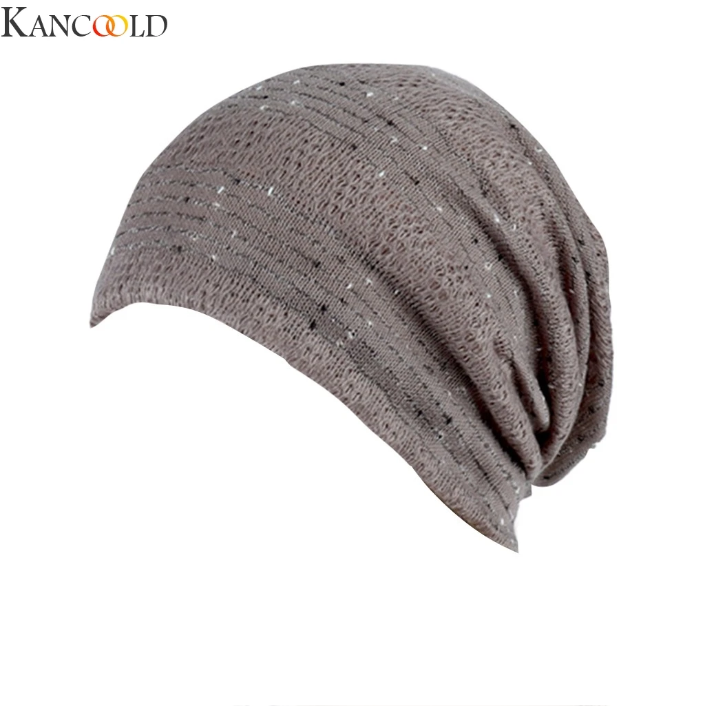 KANCOOLD полосатая индийская кружевная эластичная тюрбан шапка вязаная шапка для выпадения волос шарф для мужчин и женщин повседневная верхняя одежда теплая шапка