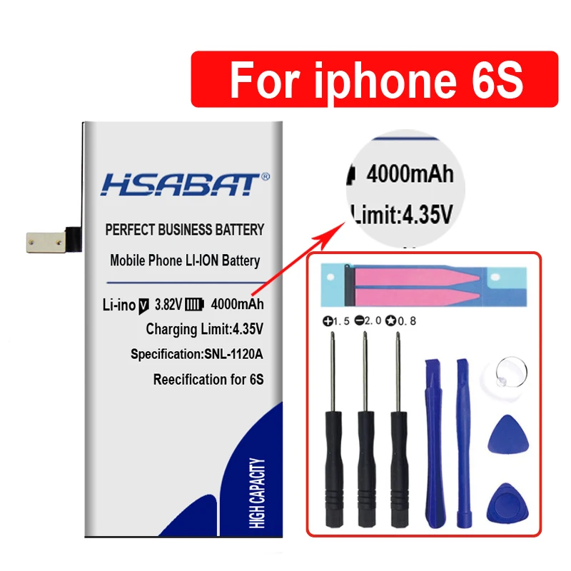 HSABAT новейший 0 цикл батареи для iphone 6 6S 5S 7 для iphone 6 Plus батареи+ gfit