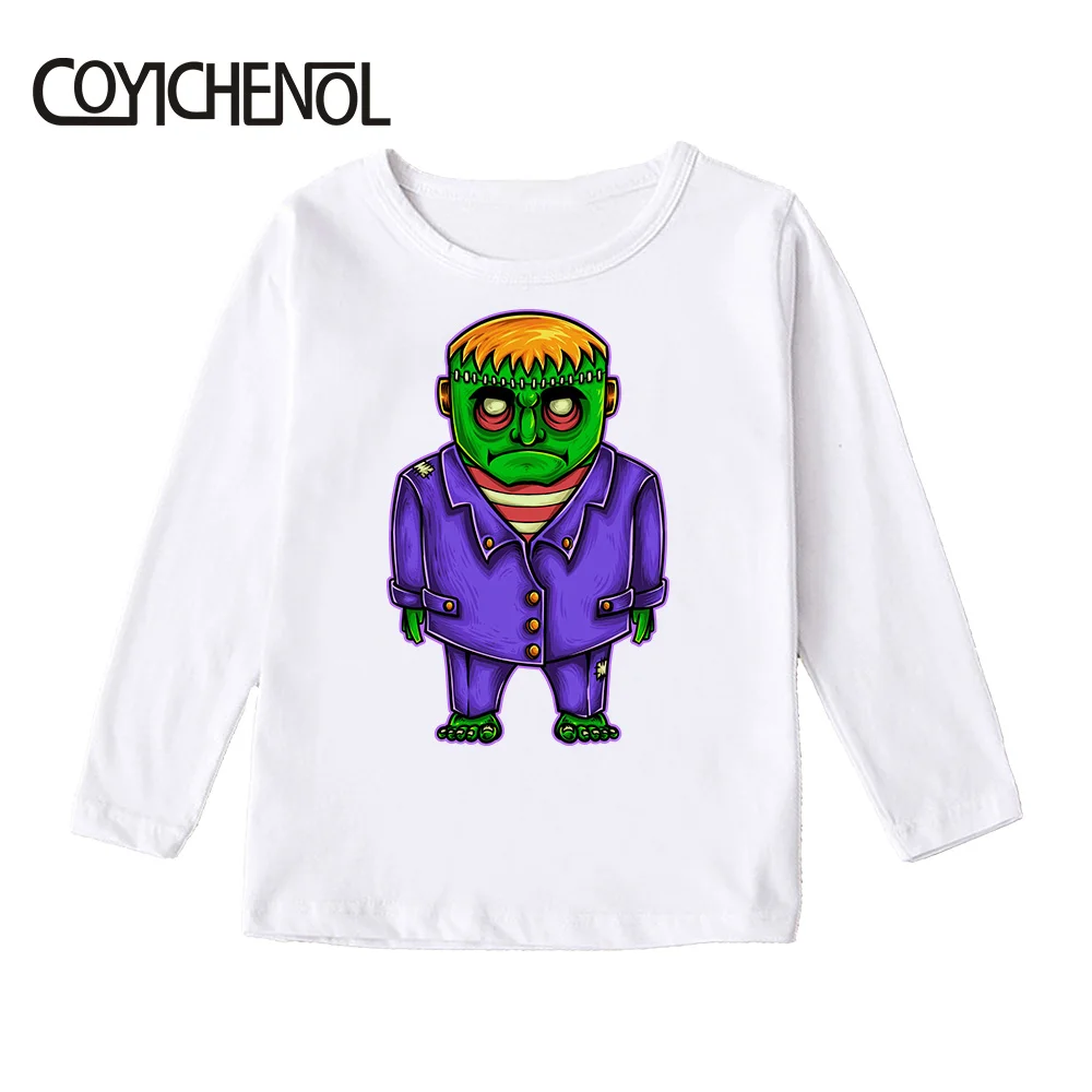 Детская футболка с забавными героями мультфильмов; коллекция года; Kawaii; Сезон Зима; От 2 до 12 лет с героями мультфильмов; модальный длинный рукав; Детские топы с рисунками из мультфильмов
