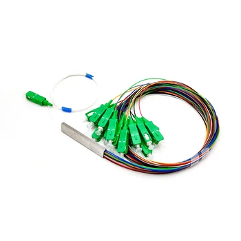 

10PCS SC/APC Fiber Optic PLC Splitter 1X8 1X16 Mini Module 0.9 1m with Connector