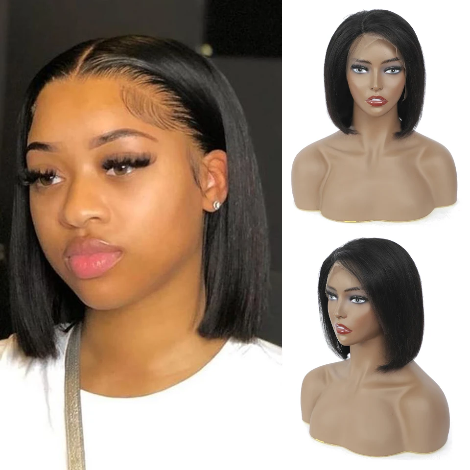Straight Hair Bob Wig Lace Front Wigs 13×4 Lace Front Wig Straight Bob Wig For Woman