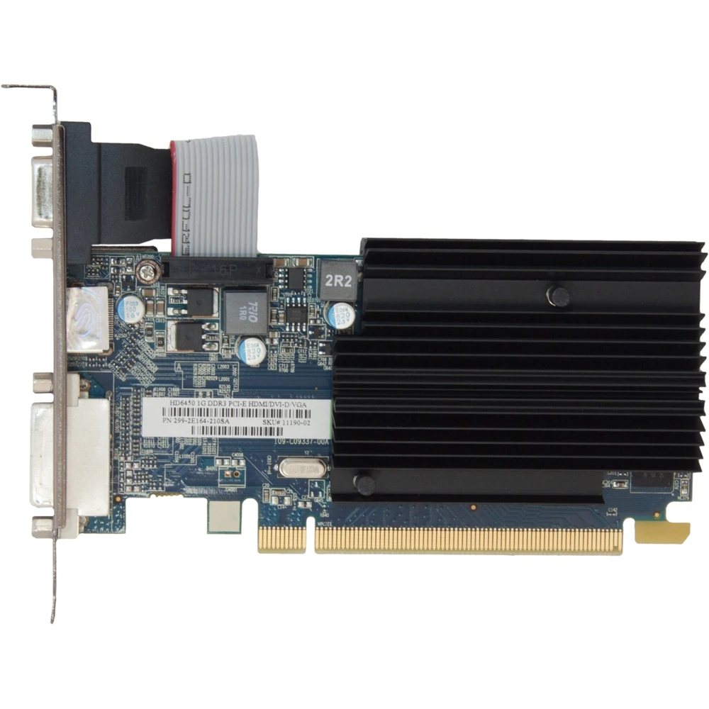 Видеокарта Sapphire PCI-E 11190-02-10G AMD HD6450 1024Mb 64b DDR3 DVIx1/HDMIx1/CRTx1 oem