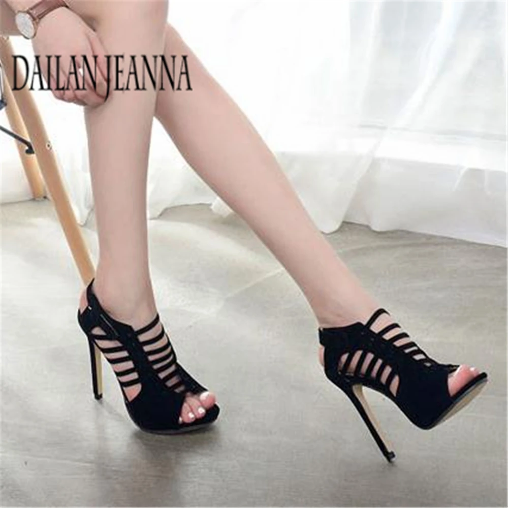 

Europe and the United States summer to cross one word with Roman sandals since bind sexy black peep-toe stilettos lace-up shoes