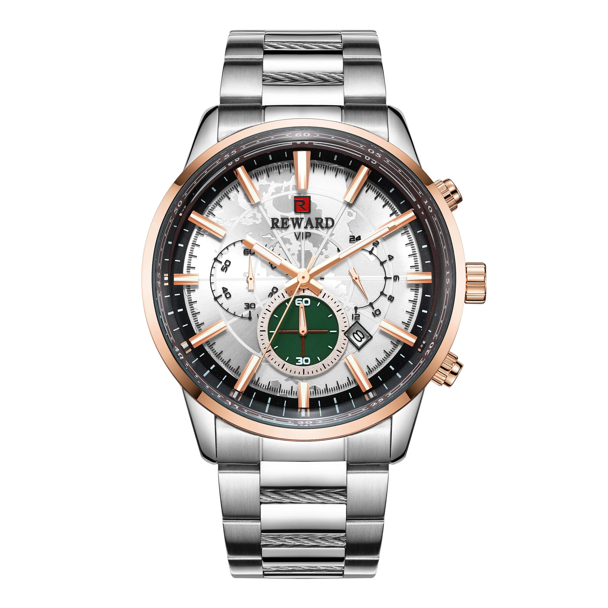 Брендовые модные светящиеся водонепроницаемые кварцевые часы Relojes Para Hombre, Роскошные мужские часы с хронографом из нержавеющей стали