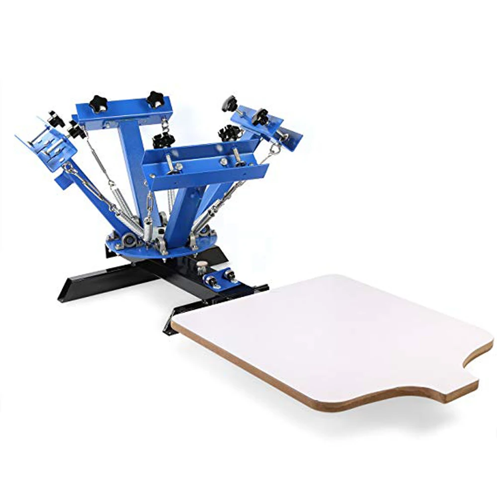 YUEWO трафаретная печатная машина трафаретная печать пресса шелкография для футболки рукоделие принт(4 цвета 1 станция - Цвет: 4Color1Station