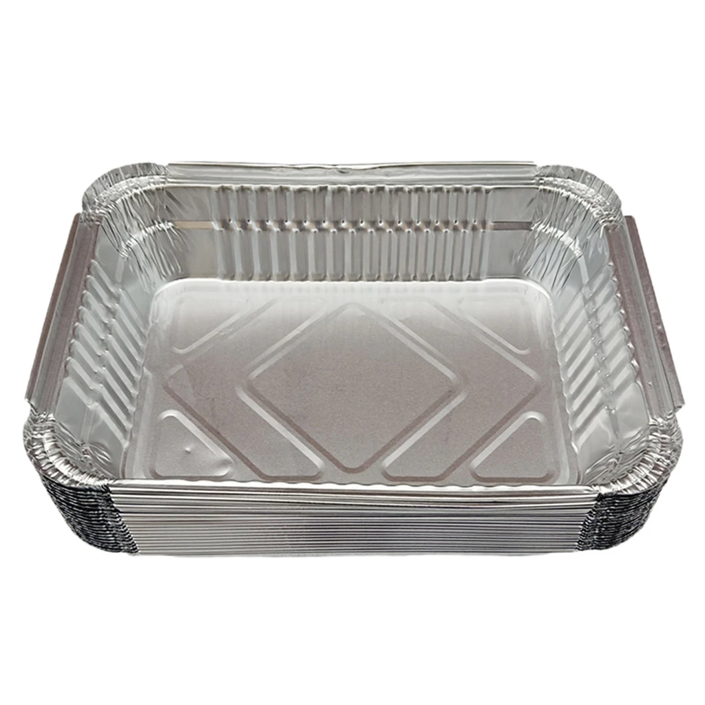 5/10/20PCS Large BBQ Aluminum Foil Trays Containers for Cooking, Roasting Baking