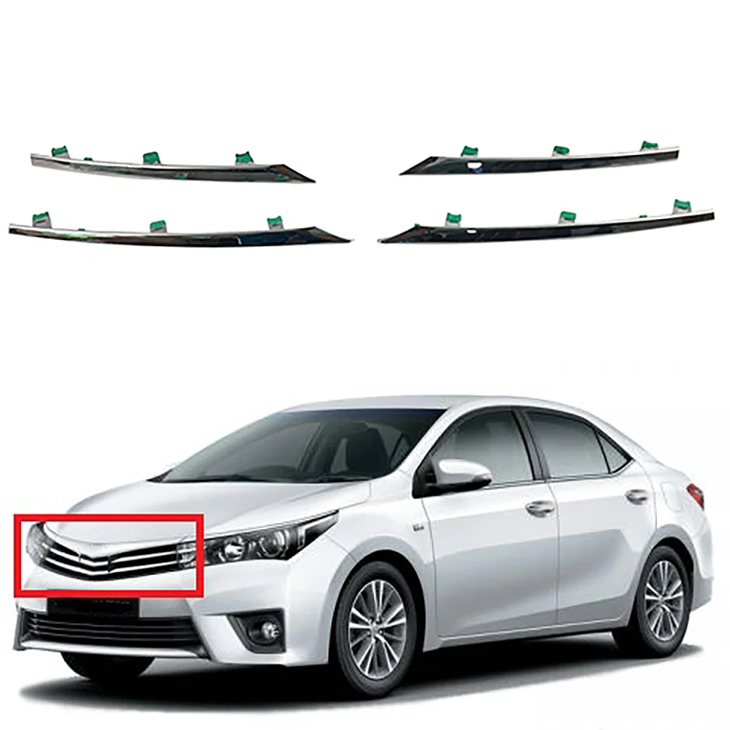 Накладки на решетку переднего бампера для TOYOTA Corolla 2014-2016 | Автомобили и мотоциклы