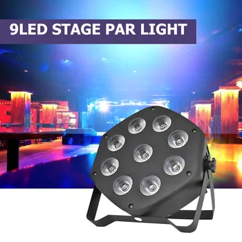 

Sound Activated Disco KTV Ball Party Decor Stage Lamp 9LED DMX Effect Par Lights DJ projector Machine Party Decoration