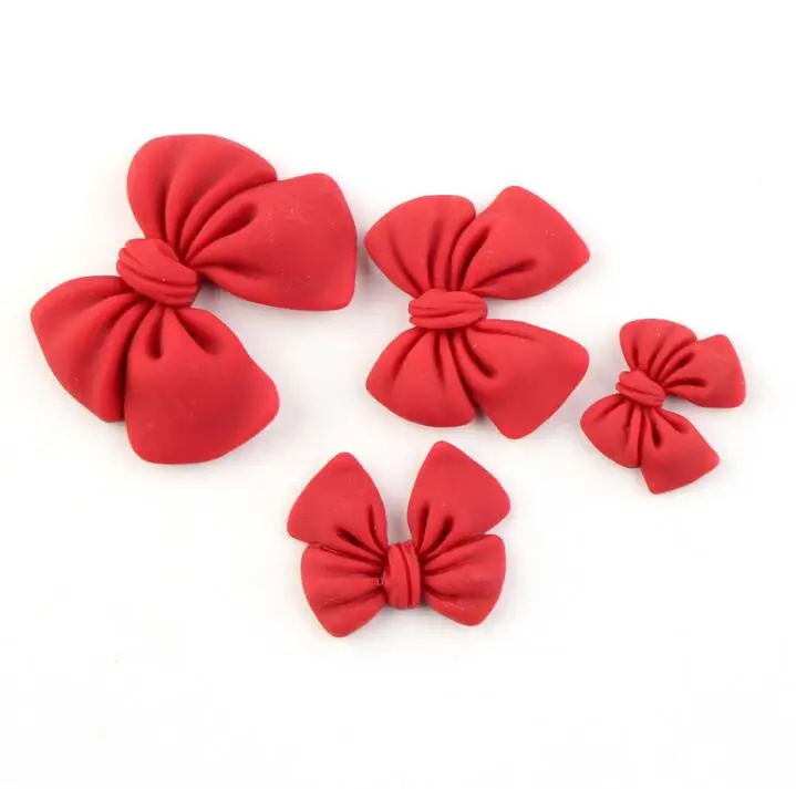 10pcs/lot Resin Kawaii Bow Flatback Cabochon Embellishments Scrapbooking DIY For Hair Bow Jewelry Accessories