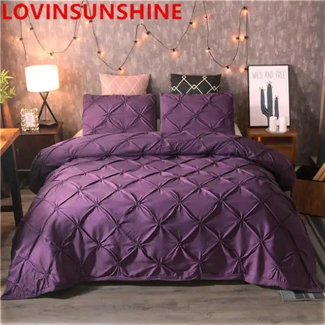 purple 50 стеганых комплектов постельного белья Королева Король пододеяльник наборы белый черный пододеяльник JI01 - Цвет: purple