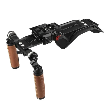 

CAMVATE Camera Shoulder Rig Kit With ARRI Bottom Dovetail Plate & ARRI Rosette Handle For Canon C100 /Sony fs5/Panasonic AU-EVA1