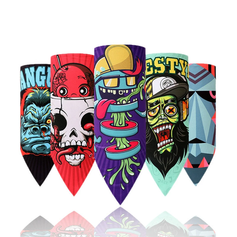 

Quick-dry cycling mask half face Sun-proof riding running skull scarf Sport bicycle shield Windproof bicycle bandana neck warmer