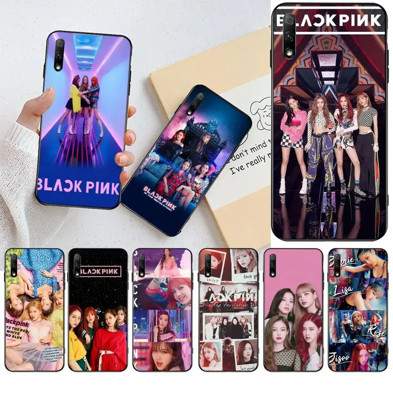 

CUTEWANAN KPOP BLACKPINK Soft black Phone Case for Huawei Honor 20 10 9 8 8x 8c 9x 7c 7a Lite view pro