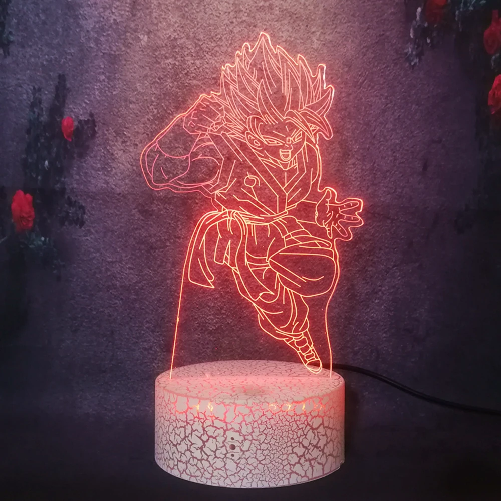 dragonball Горячий Японский комикс Dragon Ball Fighting Nation Super Saiyan Son Goku Master Roshi 3D USB светодиодный трещины лампа лава Иллюзия ночной Светильник - Испускаемый цвет: dragonball
