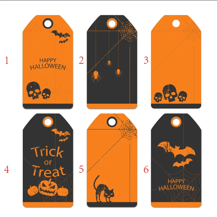 

Halloween Tags Customized Labels Candy Bag Hanging Tag Personalized Text Vintage Party Decoration