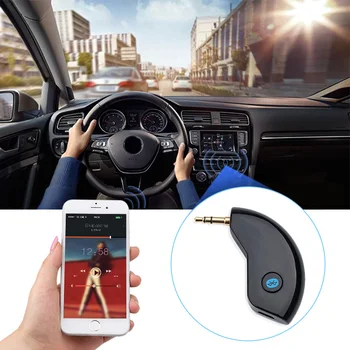 

Handsfree Car Bluetooth 3.5mm Audio Receiver Aux Mini Bluetooth Transmitter 3.5mm Jack Handsfree Auto Bluetooth Car Kit Music