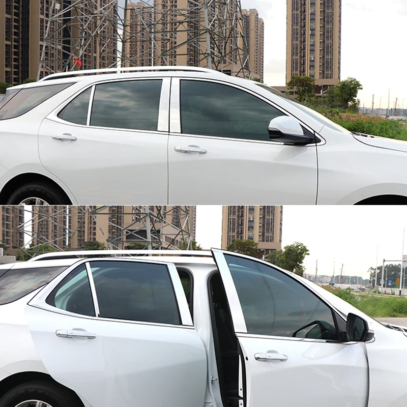 6/12pcsCar стикерная колонна наклейка для Chevrolet Equinox-Н. В. Оконная накладка наружное украшение кузова хромированный аксессуар