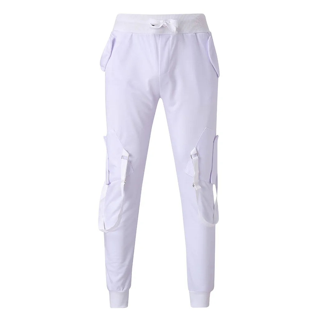 Модные мужские повседневные брюки карго с карманами для работы на открытом воздухе, длинные спортивные штаны, повседневные штаны, брюки для бега