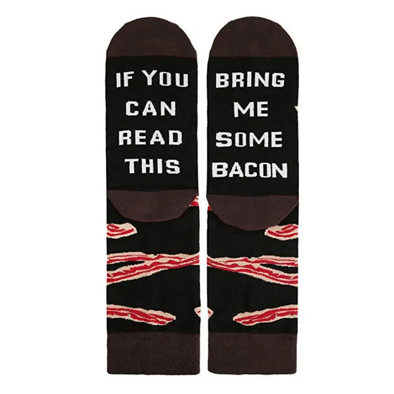 Темно-синий Унисекс, если вы можете прочесть это, Bring Me Tacos, винные носки с изображением пива, Новые жаккардовые хлопковые чулки с забавными буквами - Цвет: Темно-синий