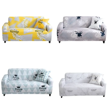 

Lychee Nordic Style Sofa Cover Modern Simple Printed Couch Cover L Shape Armchair Cover Single/Two/Three/Four Seat