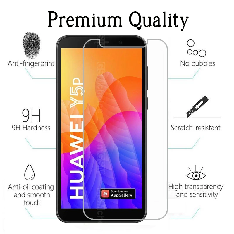 2 шт Huawei Y5p закаленное стекло 9H Высококачественная защитная пленка