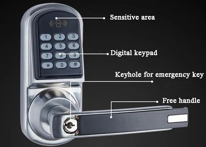 chave mecânica à prova de fogo madeira ferro porta hotel casa