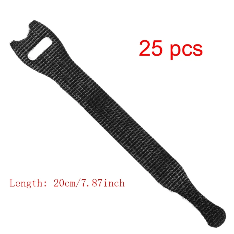 

25pcs Cable Organizer Management Cable winder Holder Cord Earphone Ties 20cm