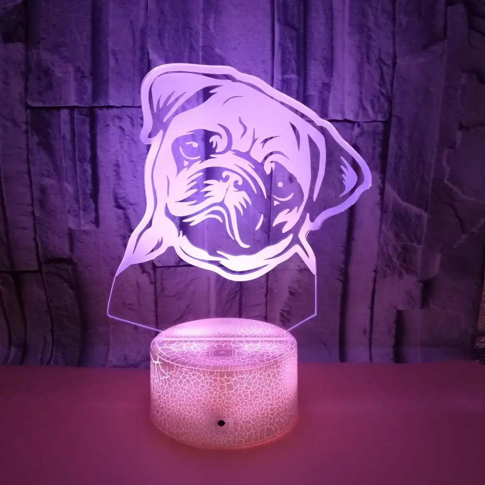 Korean Desk Lamp Shapi Dog Remote Control 3d Night Lamp Creative Touch Small Table Lamp Led Living Room Decoration