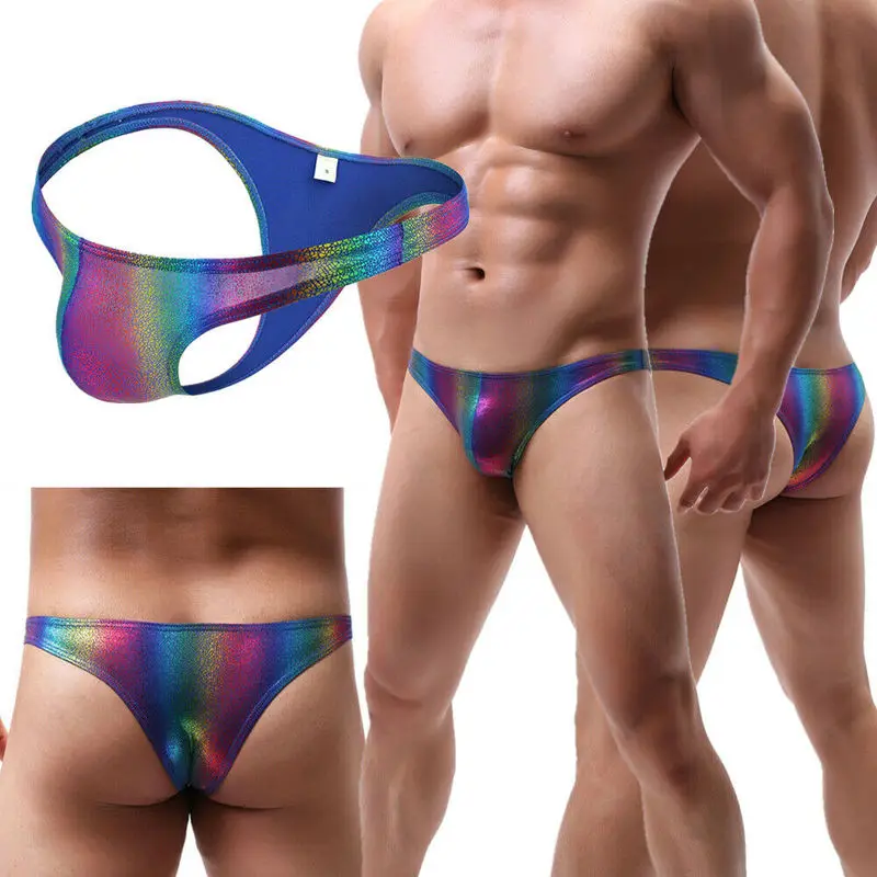 Sexy Mens Underwear men underwear Rainbow Boxer Briefs Thongs Shorts Jumpsuits Tank Tops Slim Fitness Undershirts Open Butt Underpants Pajamas