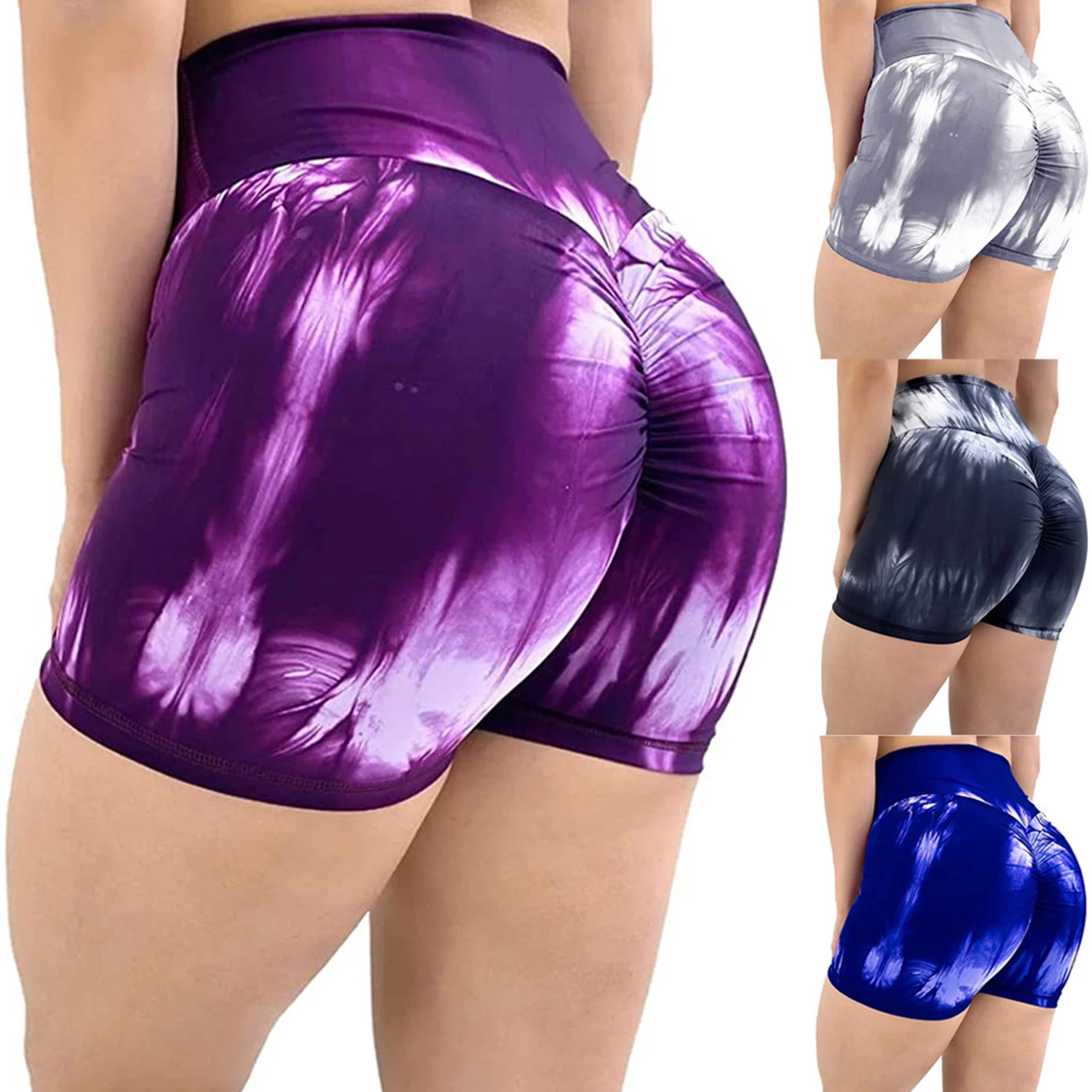 Women Short Leggings Tie Dye Gym Jogging Running Shorts Yoga Shorts Hot