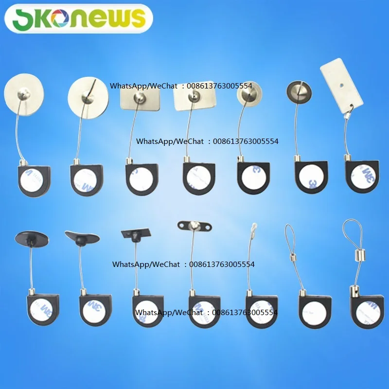 Jewelry_display_stretch_lock_small_size_wire_rope_automatic_telescopic_anti_theft_buckle_easy_pull_buckle_pull_rope
