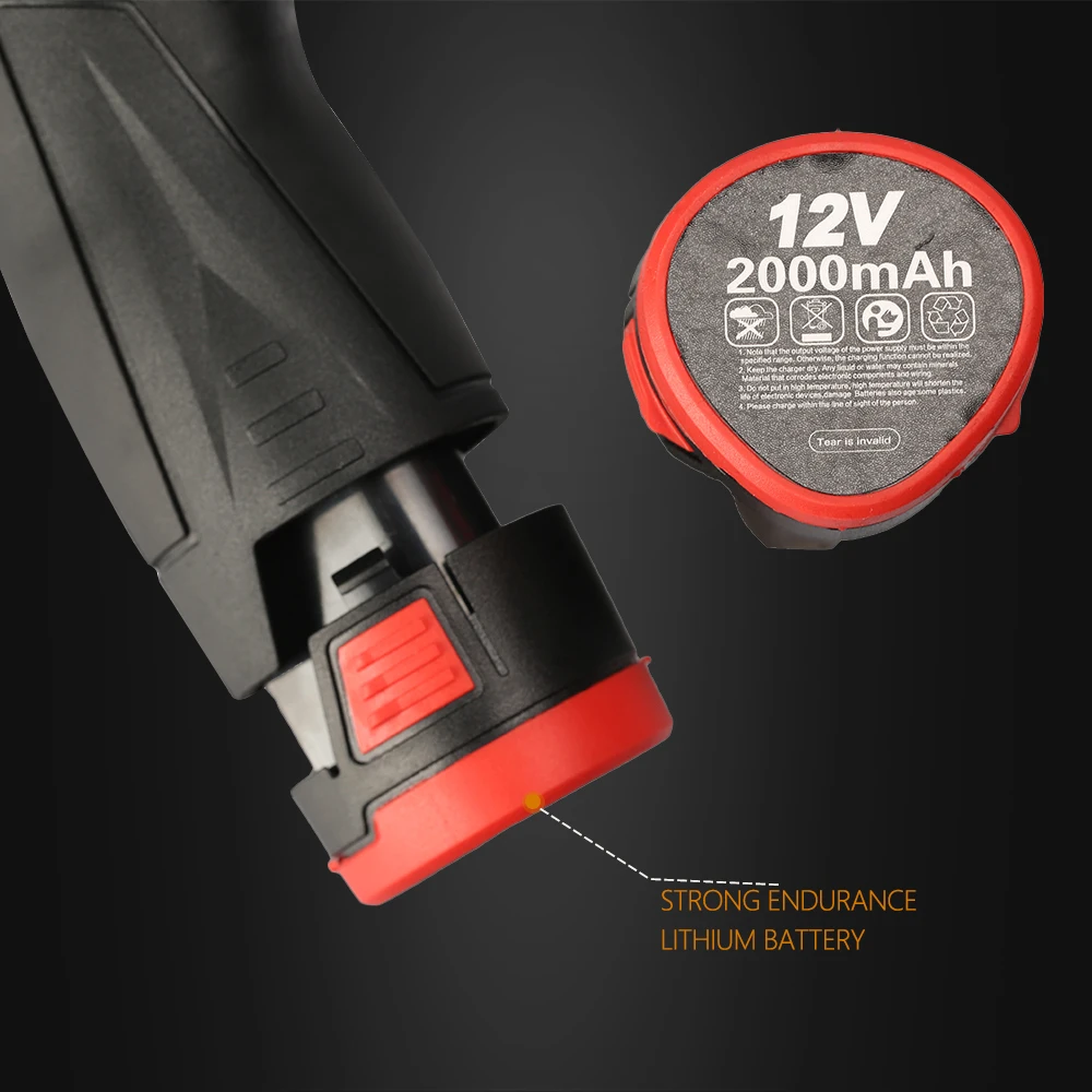 SPTA Cordless Car Polisher Machine Set 12V Battery Polishing Wax Adjustable Speed DA Rotary Tool with Detail Sponge Wool Pads car polisher