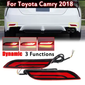 

Multi-functions LED Rear Bumper DRL Reflector Fog Brake Turn Indicator Turn Signal Lights For Toyota Camry 2018