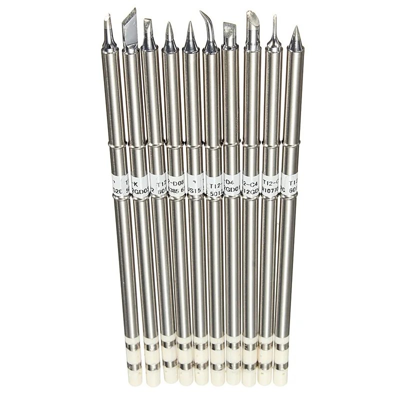 

High Quality 10x T12 Series Solder Iron Tips For Hakko Soldering Station FX-951 FX-952 FX-950 free shipping