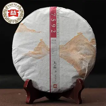 

100% Authentic 2014 yr TAETEA Puer Tea 7592 Shu Pu-erh Cake Ripe Pu'er Tea 357g For Health Care Weight Lose Tea
