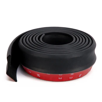 

2.5M Car Bumper Lip Stickers Car Front Bumper Lip Rubber Car Bumper Protectors Exterior Mouldings Bumper Lip Strip 60mm Width