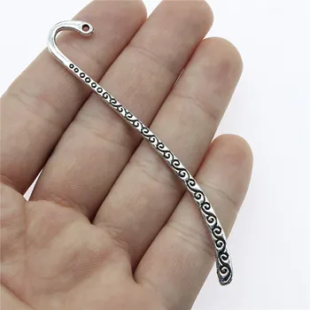 

WYSIWYG 6pcs 86x14mm Engraved Bookmarks For Jewelry Making Engraved Pattern Bookmarks Charm Engraved Bookmark