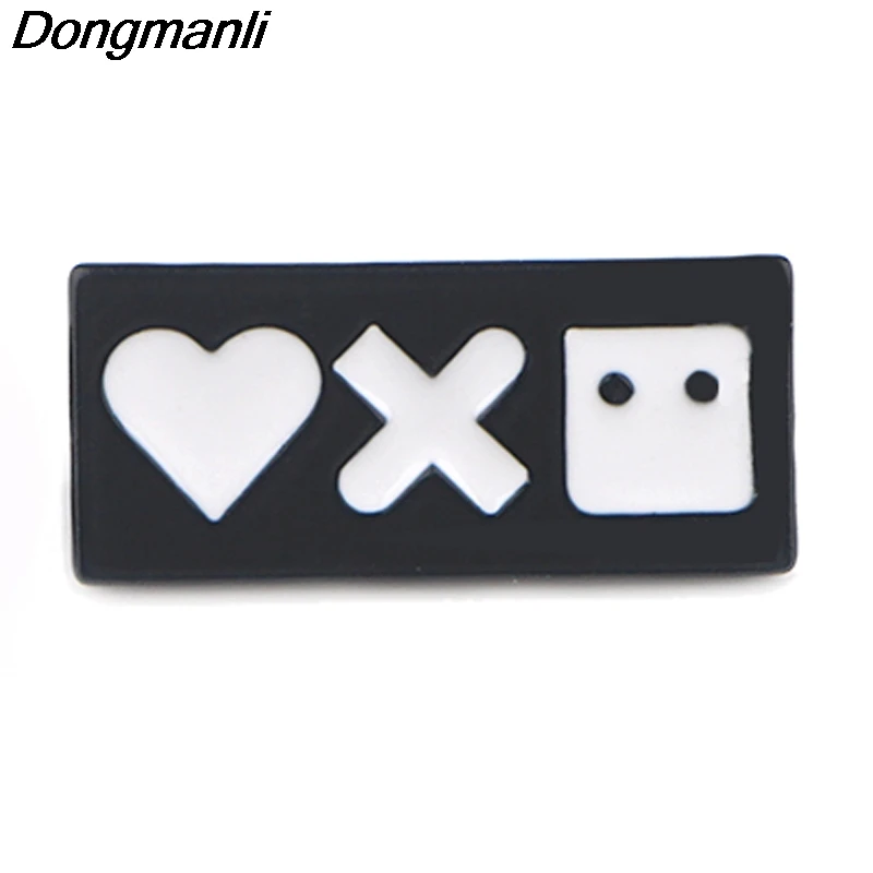 P3932 Dongmanli Love and Robots металлическая Глянцевая булавка и броши для нагрудных значки на рюкзак, сумки, значки, забавные подарки
