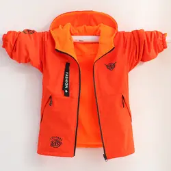 Пальто среднего и большого размера коллекция 2019 года, весенне-Осенняя детская Вельветовая куртка для мальчиков двухсторонний плащ