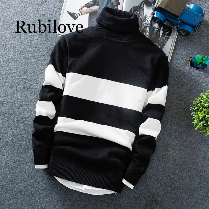 Cashmere Pullover Men New Fashion Turtleneck Thin Sweater Autumn Mens Sweaters Casual Men's Knitted Sweaters