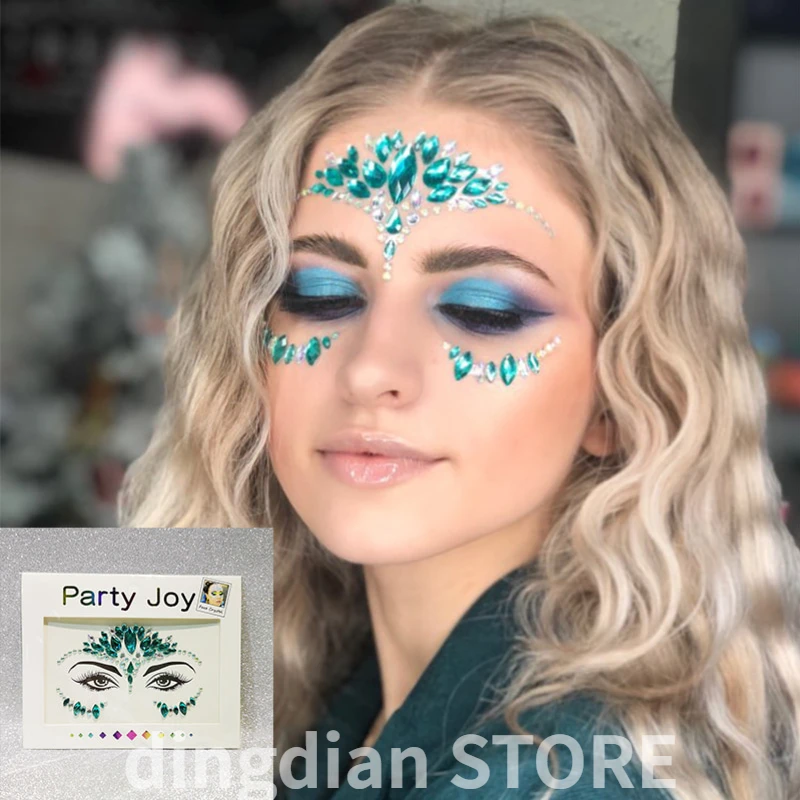 3D наклейки на лицо Временные татуировки сексуальная наклейка глаза Алмазный