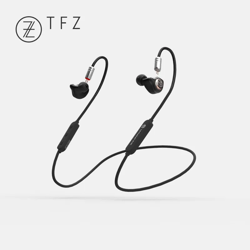 Ароматный Zither TFZ Air King Bluetooth наушники в ухо HD Динамический драйвер HIFI монитор с 2pin/0,78 мм съемный кабель - Цвет: black